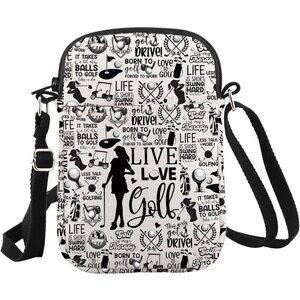 Golf Crossbody Bag Womens Zipper Storage Course Travel Accessory